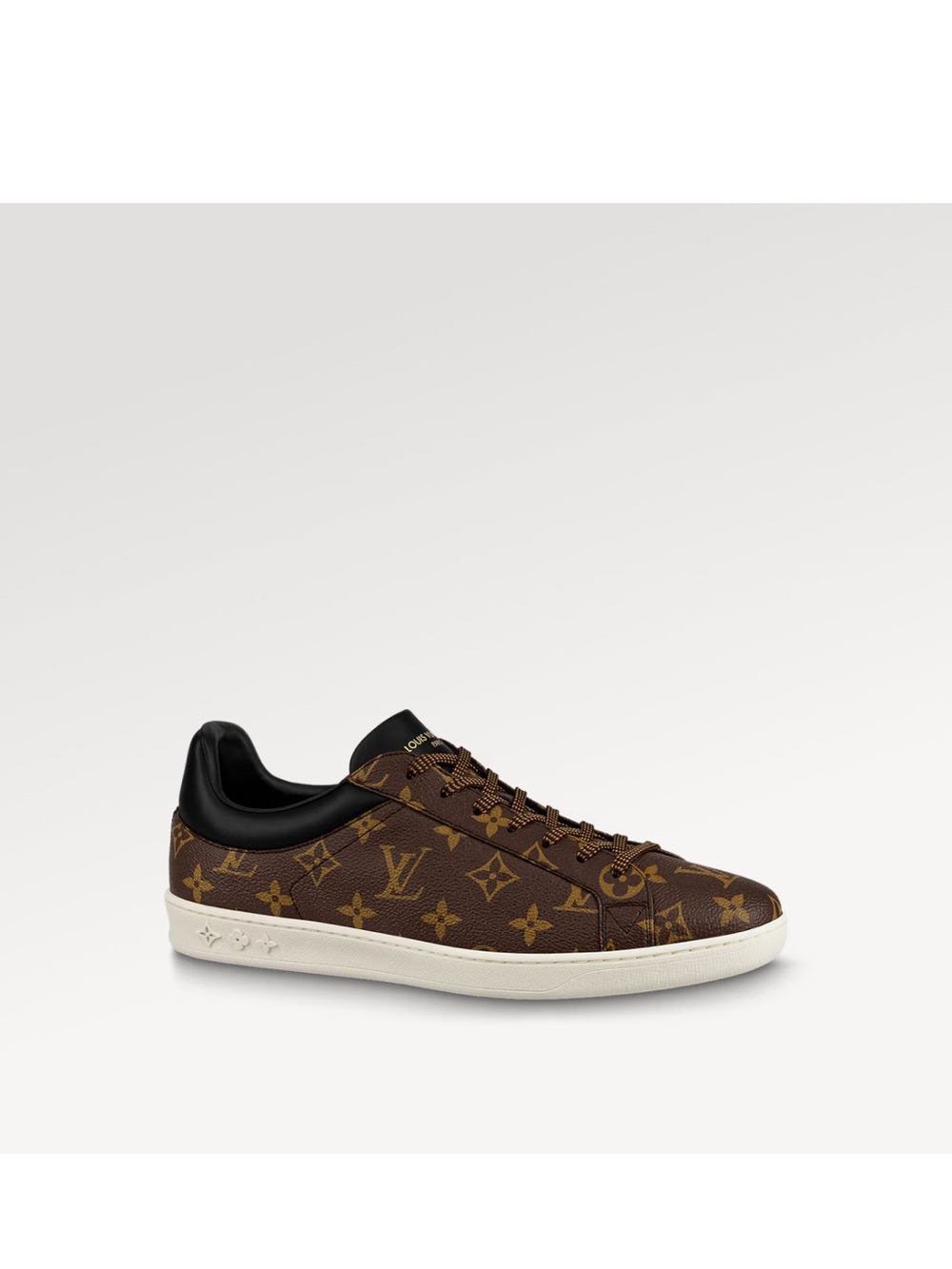 Louis Vuitton Brown Monogram Luxembourg Sneaker with Black Collar